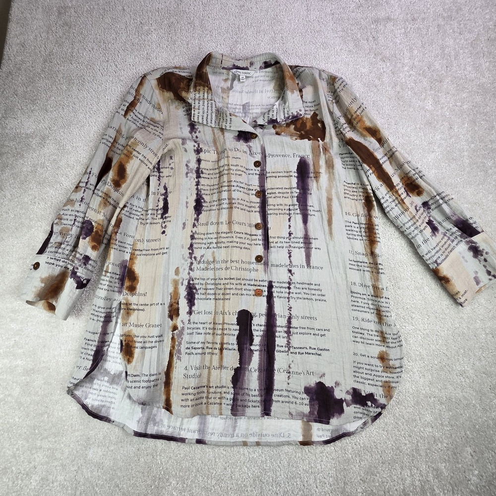 John Mark Brown and Purple Print Tunic
